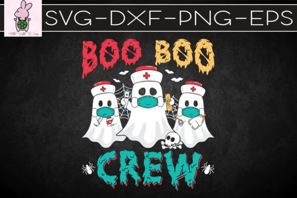 Boo Boo Crew Nurse Ghost Graphics for Crafts