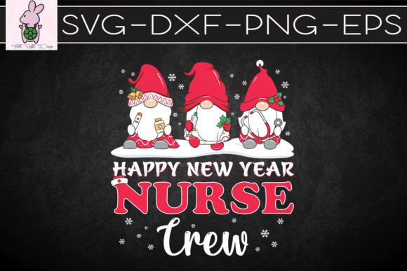Festive Nurse New Year Graphics for Crafts