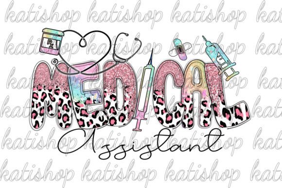 Medical Assistant Career Sublimation Graphics for Crafts