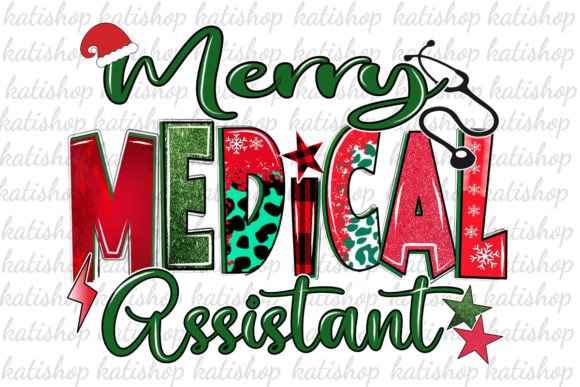 Medical Assistant Christmas Sublimation Graphics for Crafts