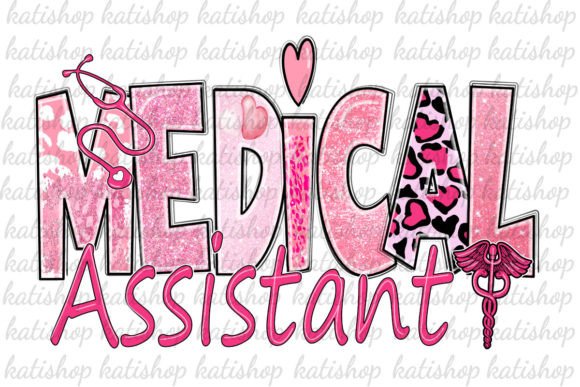 Medical Assistant Valentines Sublimation Graphics for Crafts