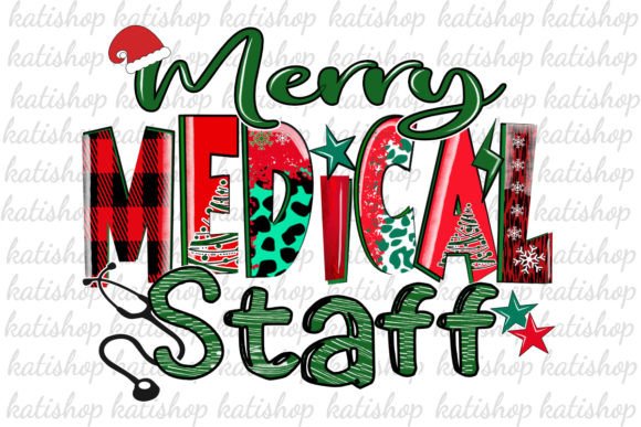 Medical Staff Christmas Graphics for Crafts
