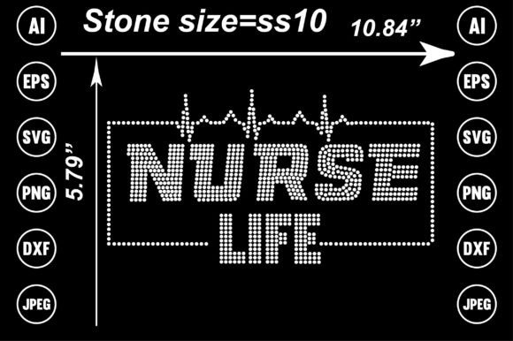 Nurse Life Rhinestone Graphics for Crafts