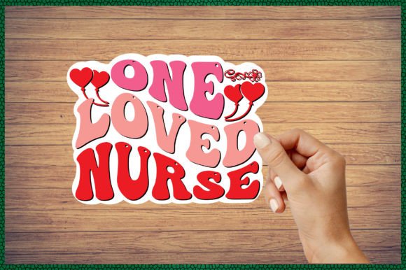 Retro One Loved Nurse Graphics & Crafts
